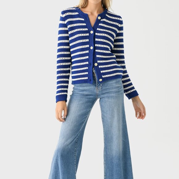 Alex Mill | Hailey Cardigan WT | Blue & White | Medium - Picture 11 of 12